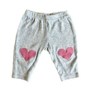 🍏4/$10🍏 Carter’s Striped Baby Pants with Heart Patches
